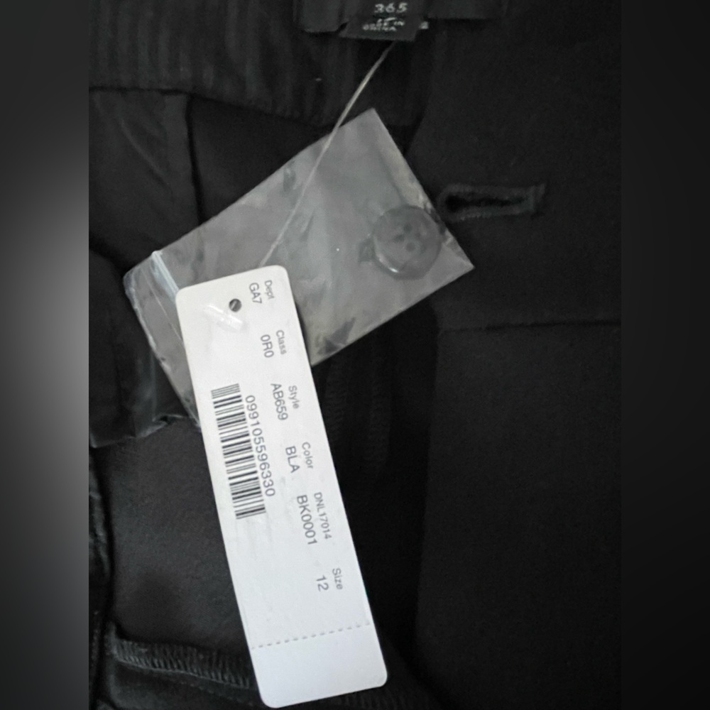 J Crew cropped trouser size 12, black, NWT - Picture 5 of 9
